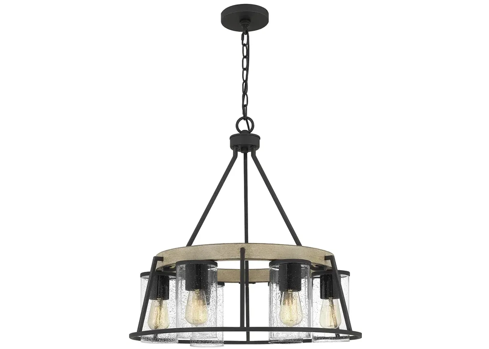 Brockton 6-Lt Grey Ash Chandelier