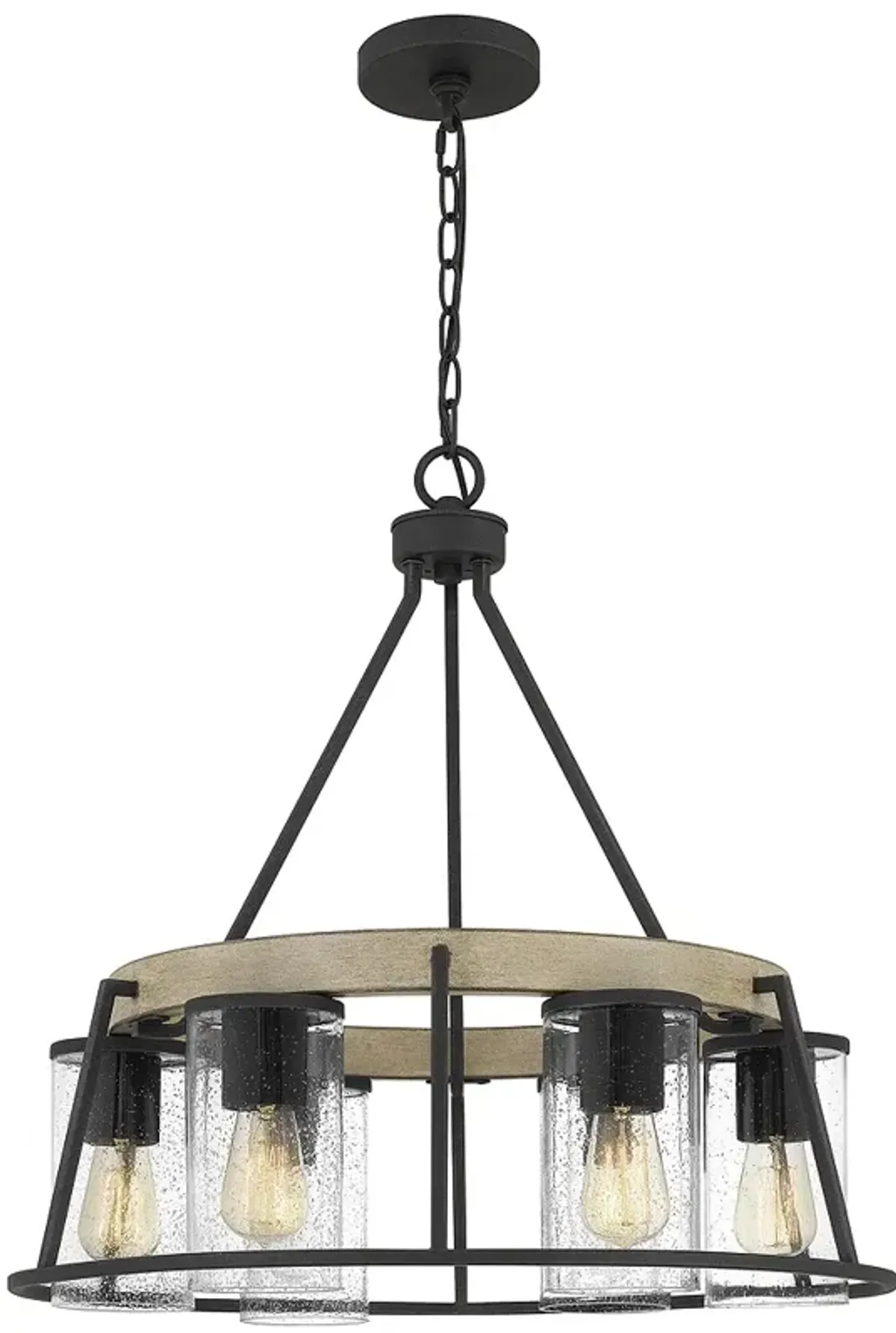 Brockton 6-Lt Grey Ash Chandelier