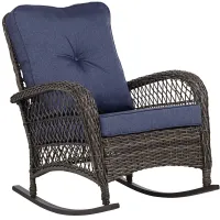 Madden Blue Outdoor Rocking Chair