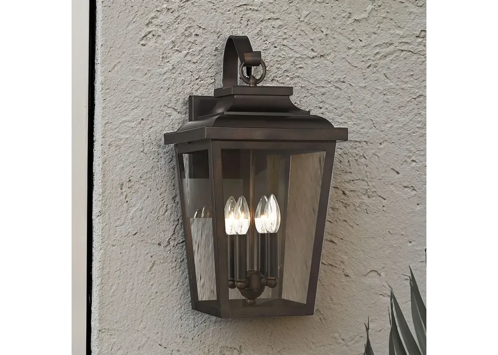 The Great Outdoors Irvington Manor 4-Light Chelesa Bronze Wall Mount