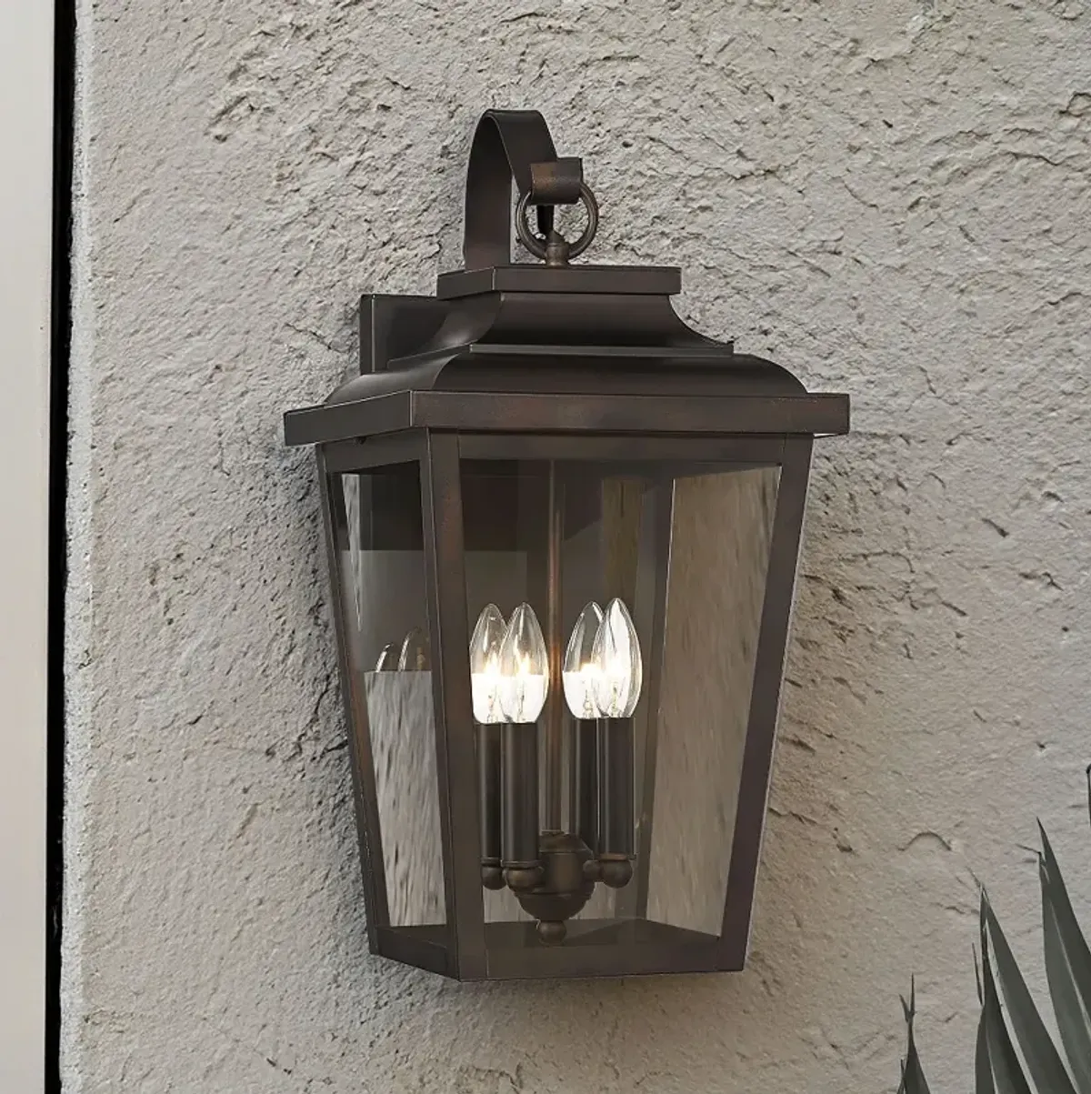 The Great Outdoors Irvington Manor 4-Light Chelesa Bronze Wall Mount