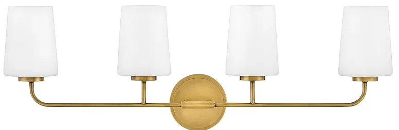 Hinkley Lark-Kline 33" Wide Brass Four Light Modern Vanity Bath Light