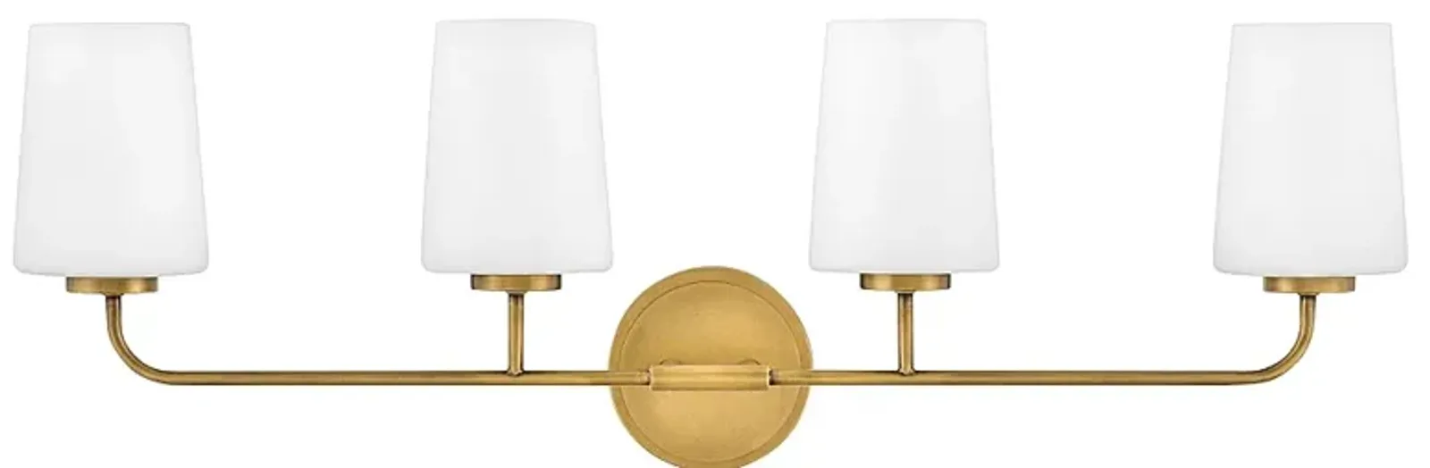 Hinkley Lark-Kline 33" Wide Brass Four Light Modern Vanity Bath Light