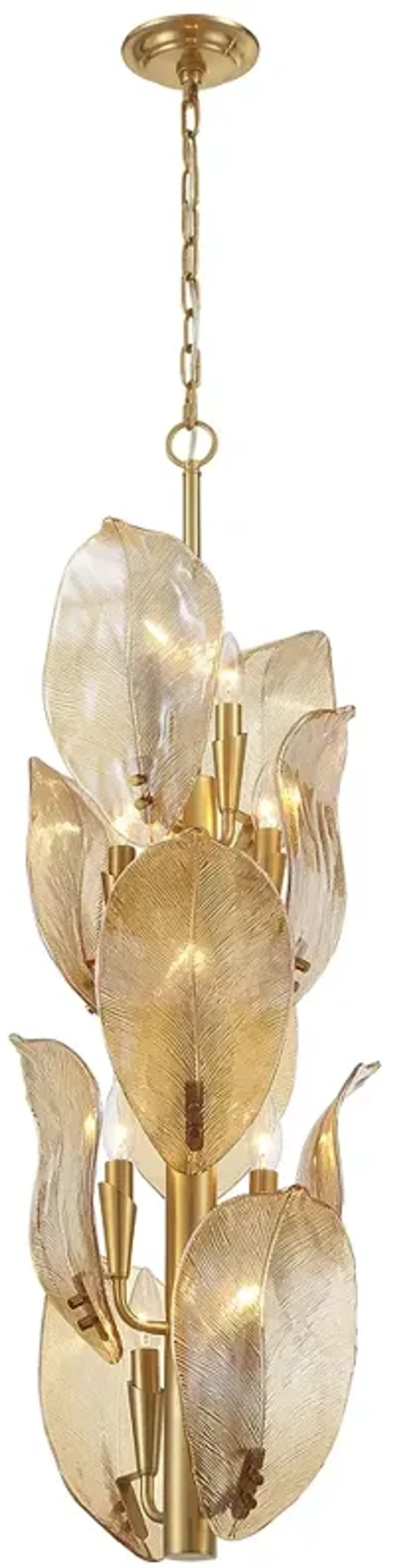 Metropolitan Orchid 10-Light 13-in Legacy Brass Indoor Pendant