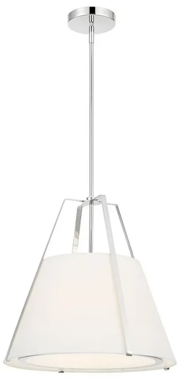 Crystorama Fulton 20" Wide 3-Light Polished Nickel Modern Pendant