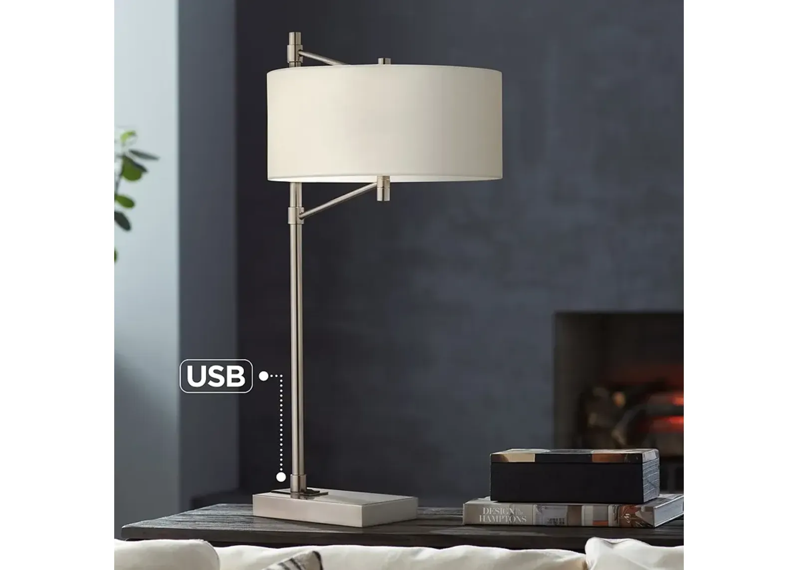 Pacific Coast Lighting Hugo 28" High Modern USB Table Lamp