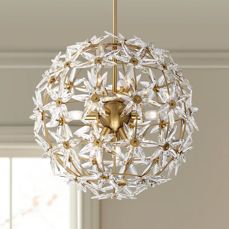 Umbria 20" Wide Soft Gold Crystal 12-Light Orb Pendant