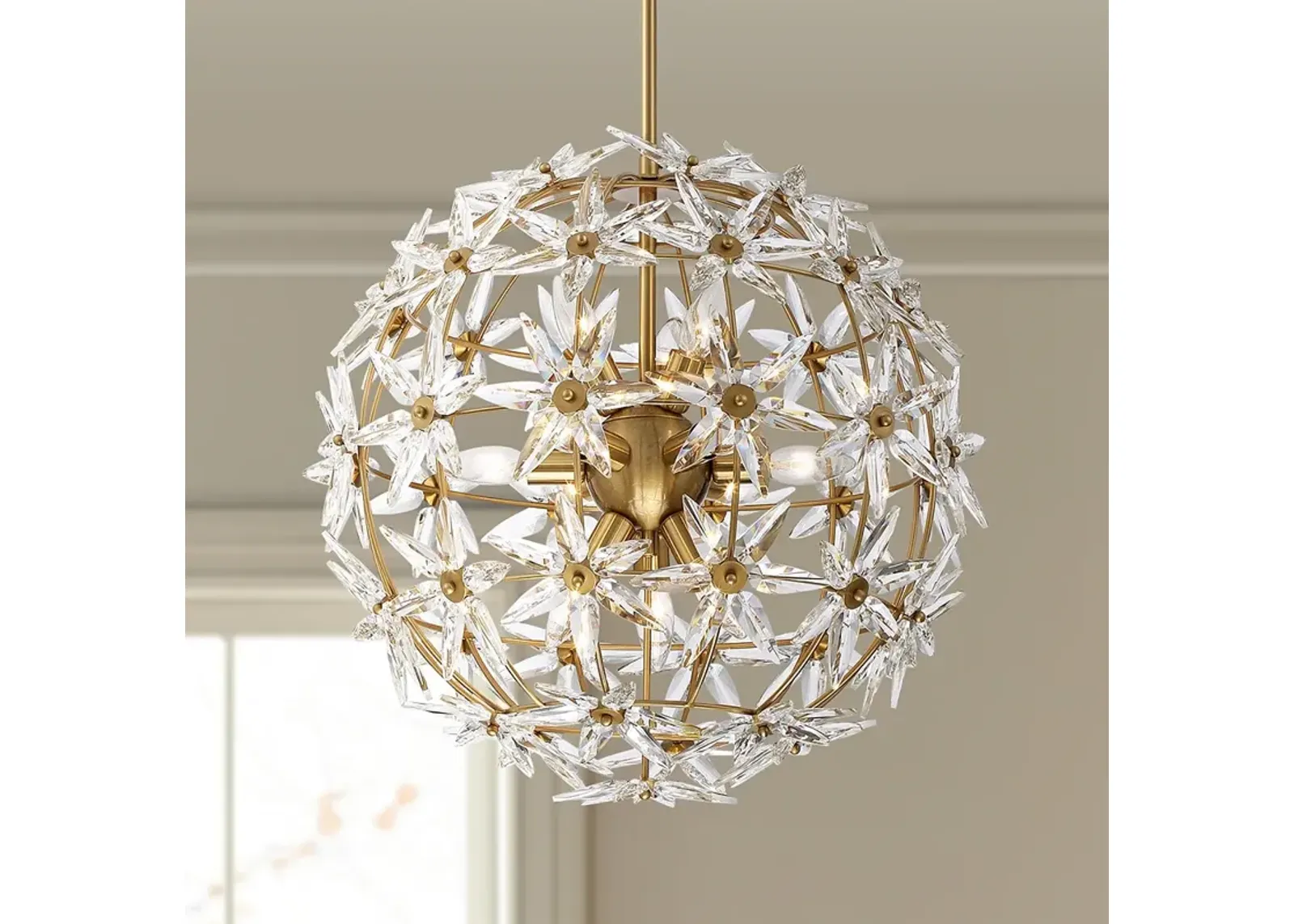 Possini Euro Umbria 20" Wide Soft Gold Crystal 12-Light Orb Pendant