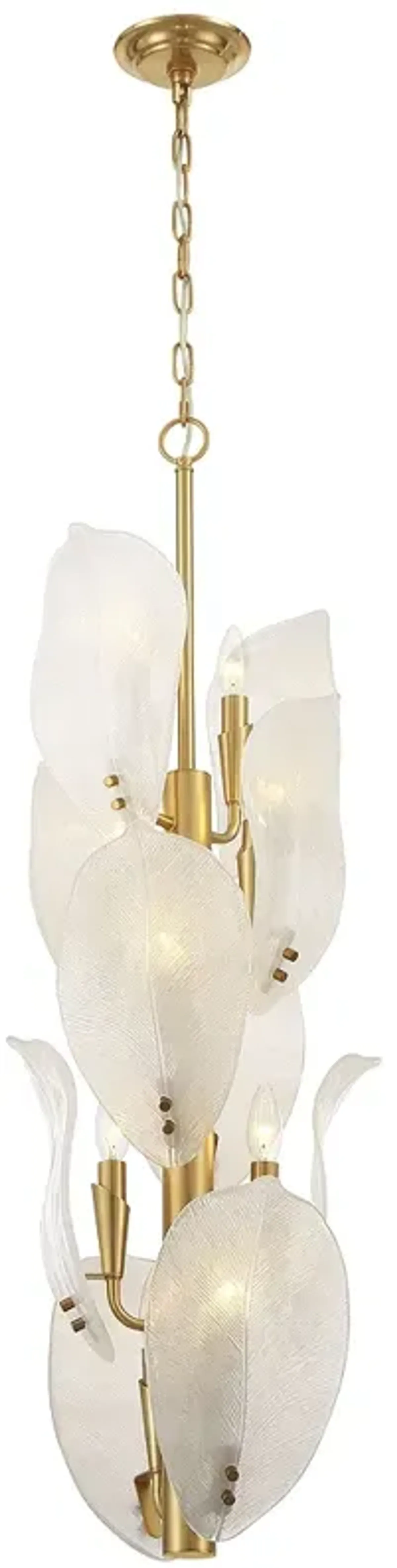 Metropolitan Orchid 10-Light 13-in Legacy Brass Indoor Pendant