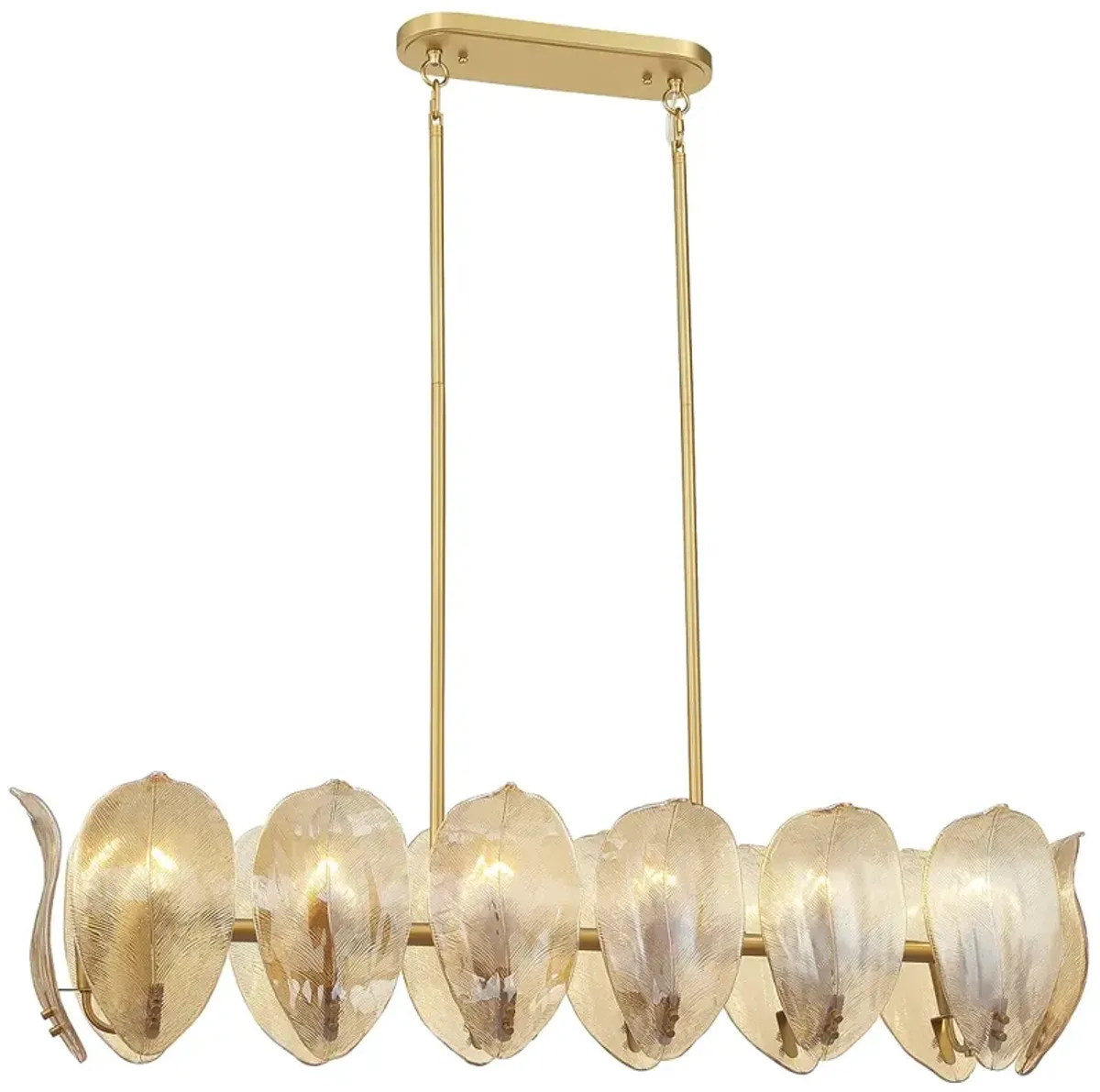 Metropolitan Orchid 14-Light 11.75-in Legacy Brass Indoor Island Chandelier