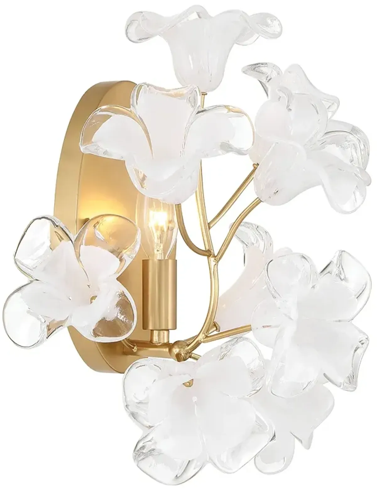 Metropolitan Bloome 6-Light 29-in Legacy Brass Indoor Chandelier