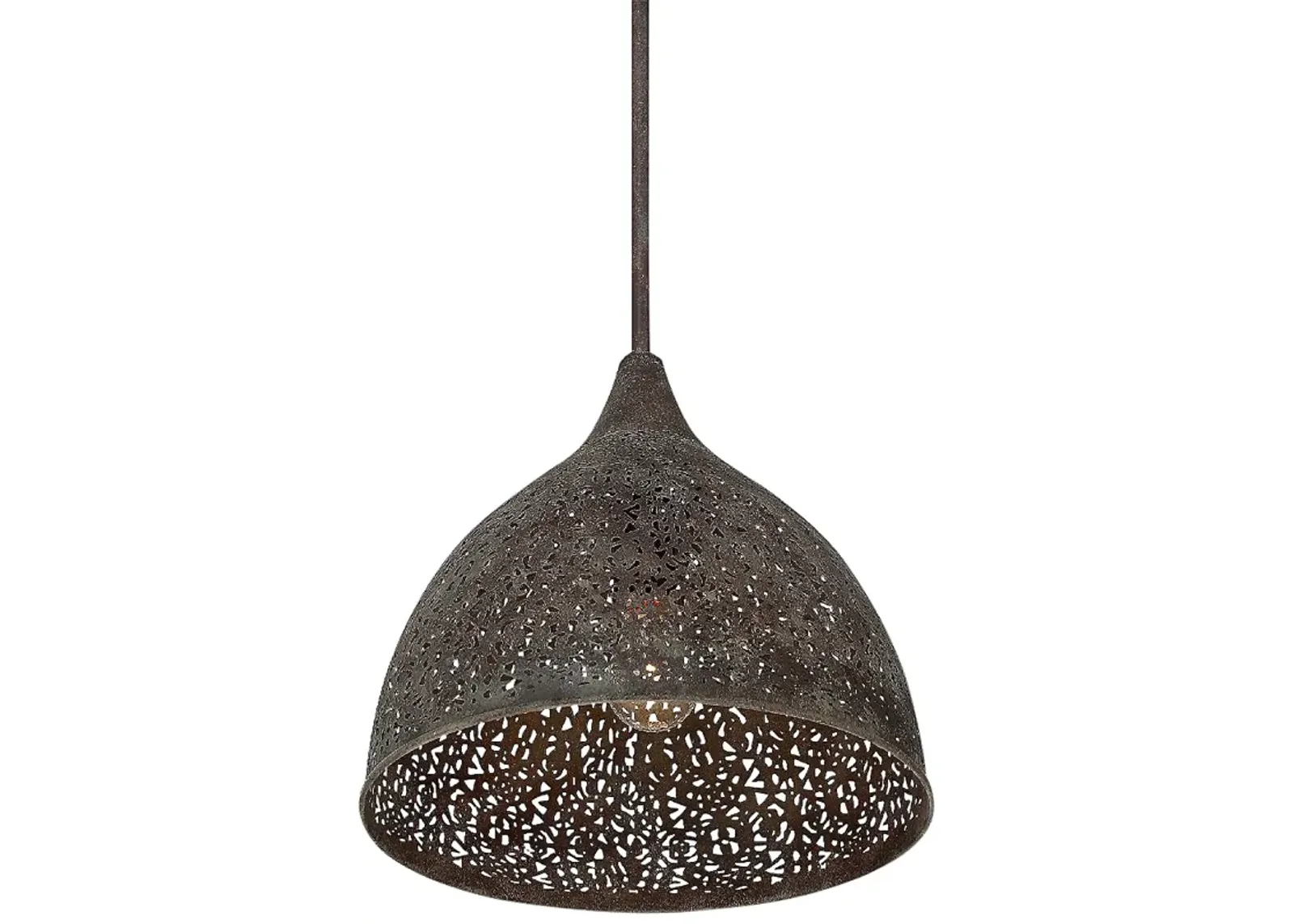 Crystorama Jasmine 14" Wide Forged Bronze Dome Pendant Light