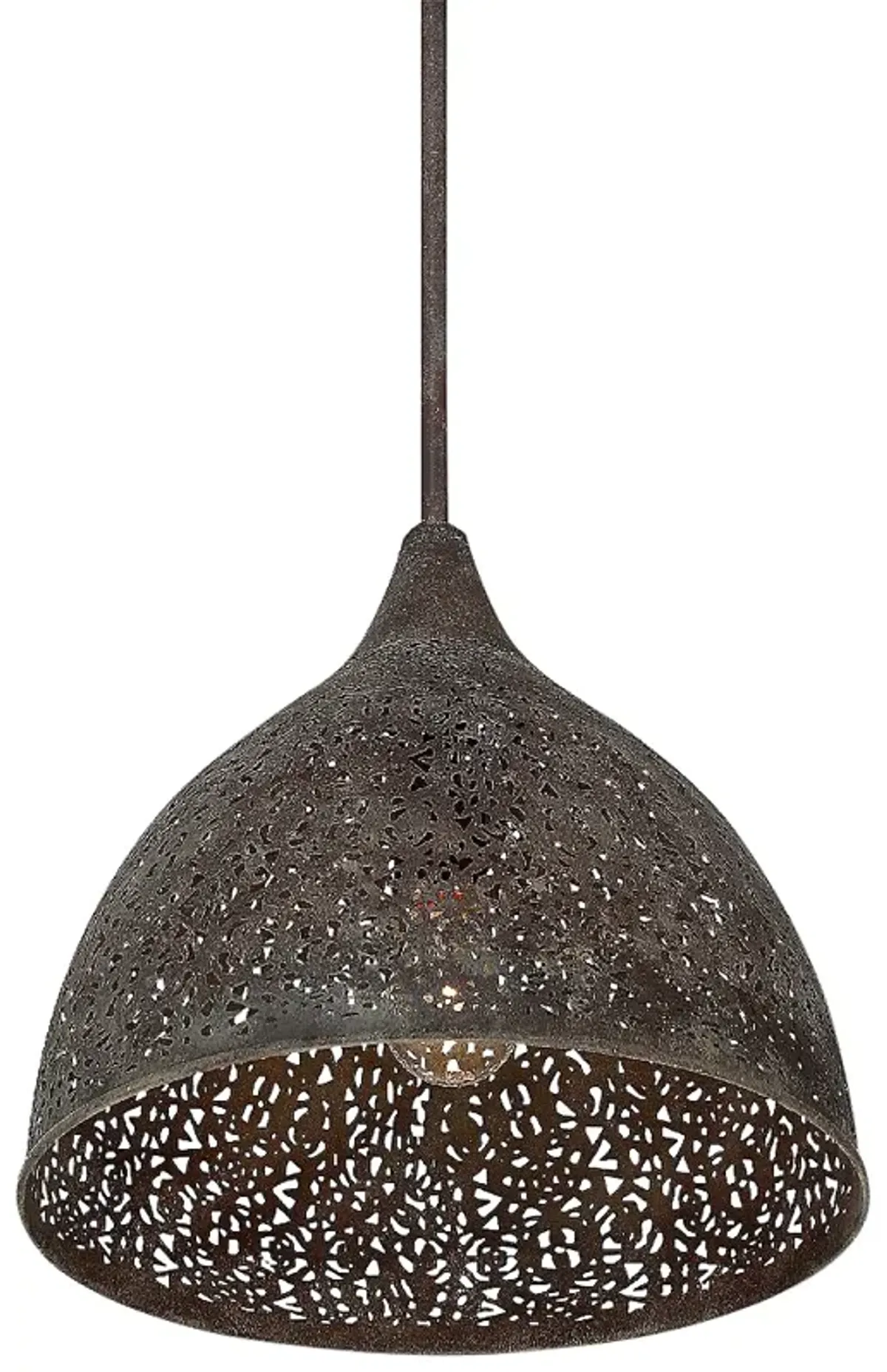 Crystorama Jasmine 14" Wide Forged Bronze Dome Pendant Light