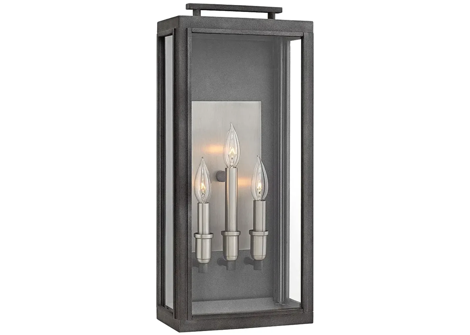 Hinkley Sutcliffe 22" High Aged Zinc Outdoor Wall Light