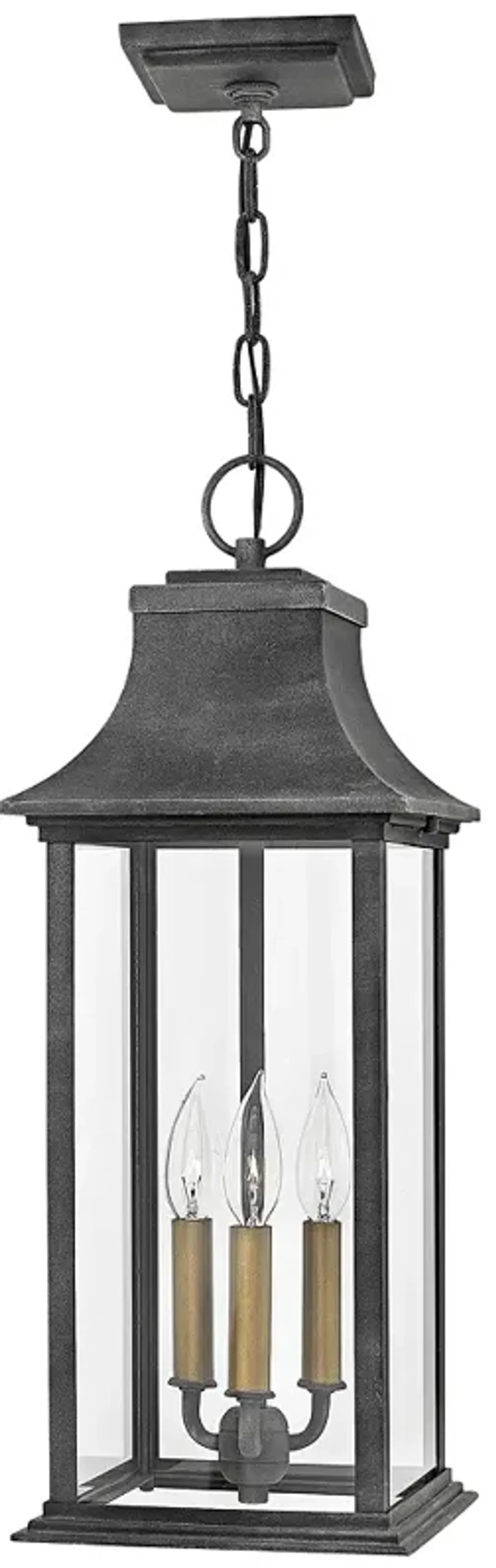 Hinkley Adair 23" High Aged Zinc Outdoor Hanging Light