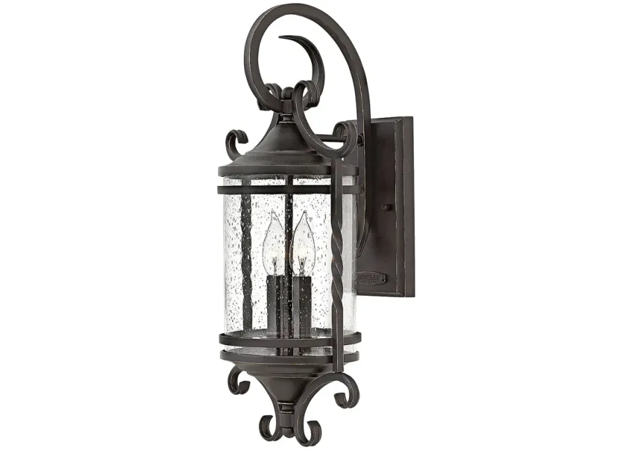 Hinkley Casa 21 1/2" High Olde Black Traditional Outdoor Wall Light