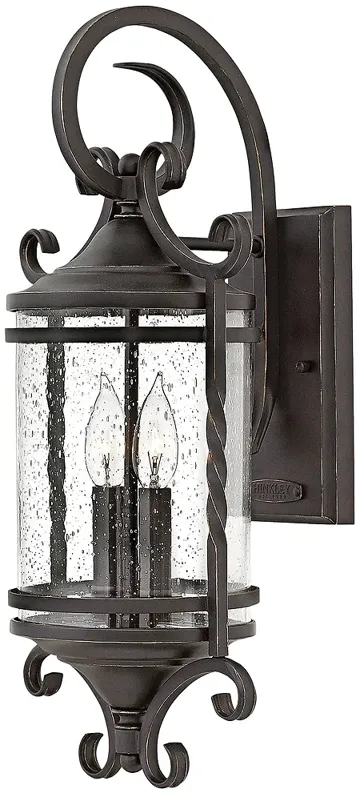 Hinkley Casa 21 1/2" High Olde Black Traditional Outdoor Wall Light