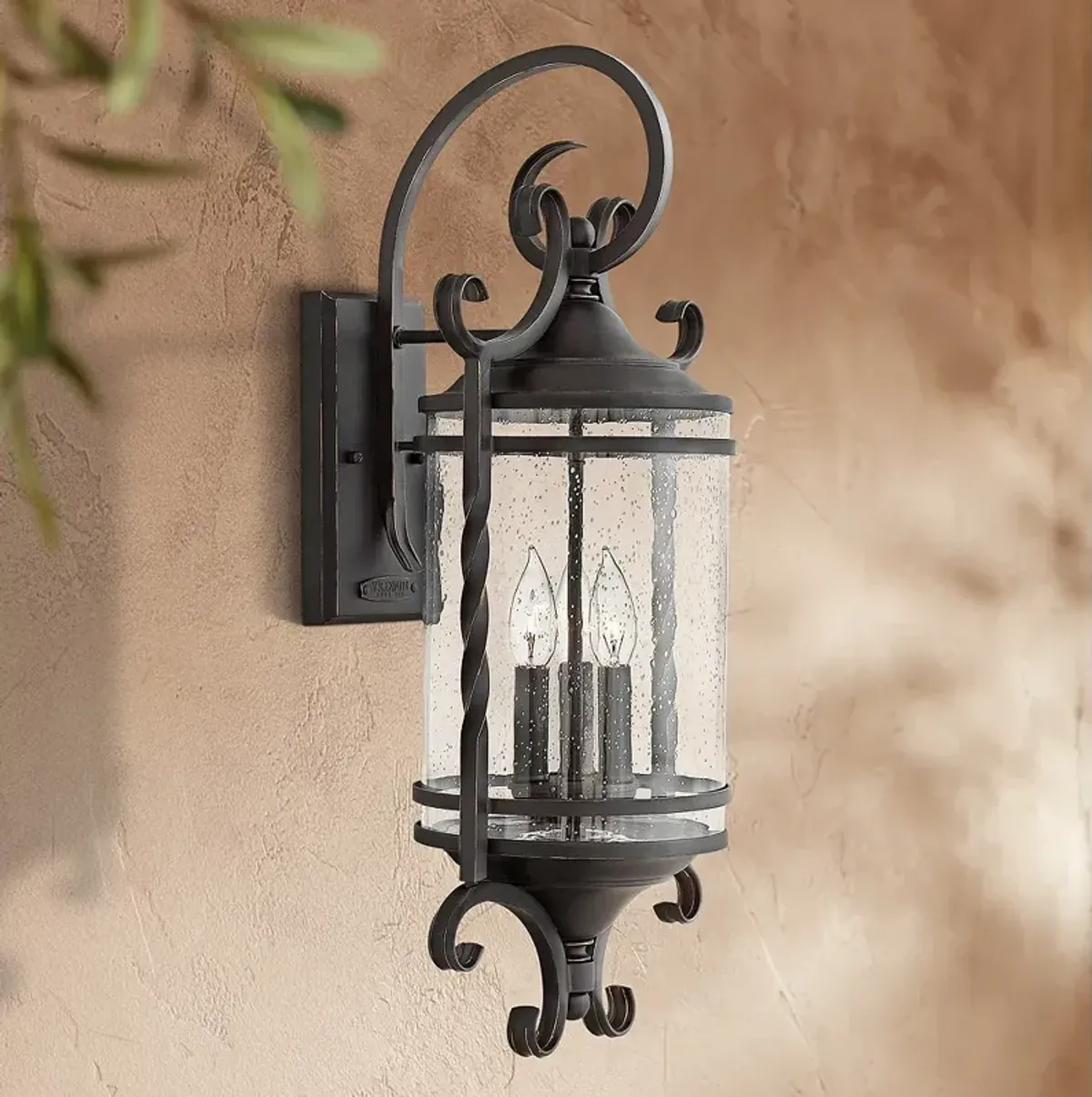 Hinkley Casa 26" High Traditional Olde Black Outdoor Wall Light