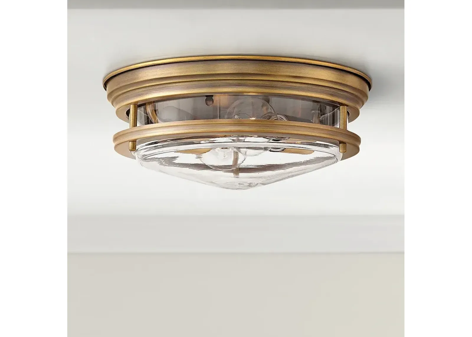 Hinkley Hadley 12" Wide Brushed Bronze 2-Light Ceiling Light