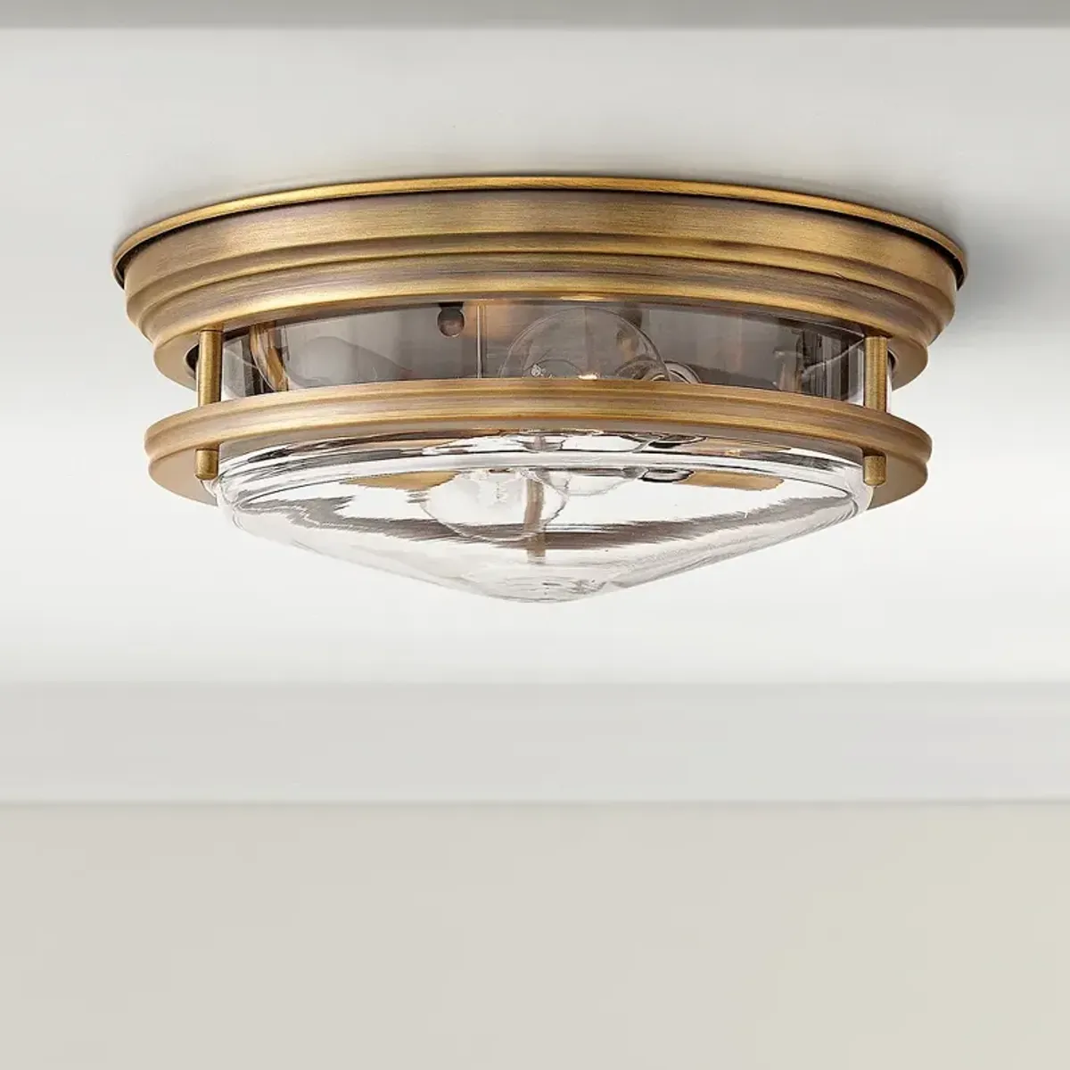 Hinkley Hadley 12" Wide Brushed Bronze 2-Light Ceiling Light