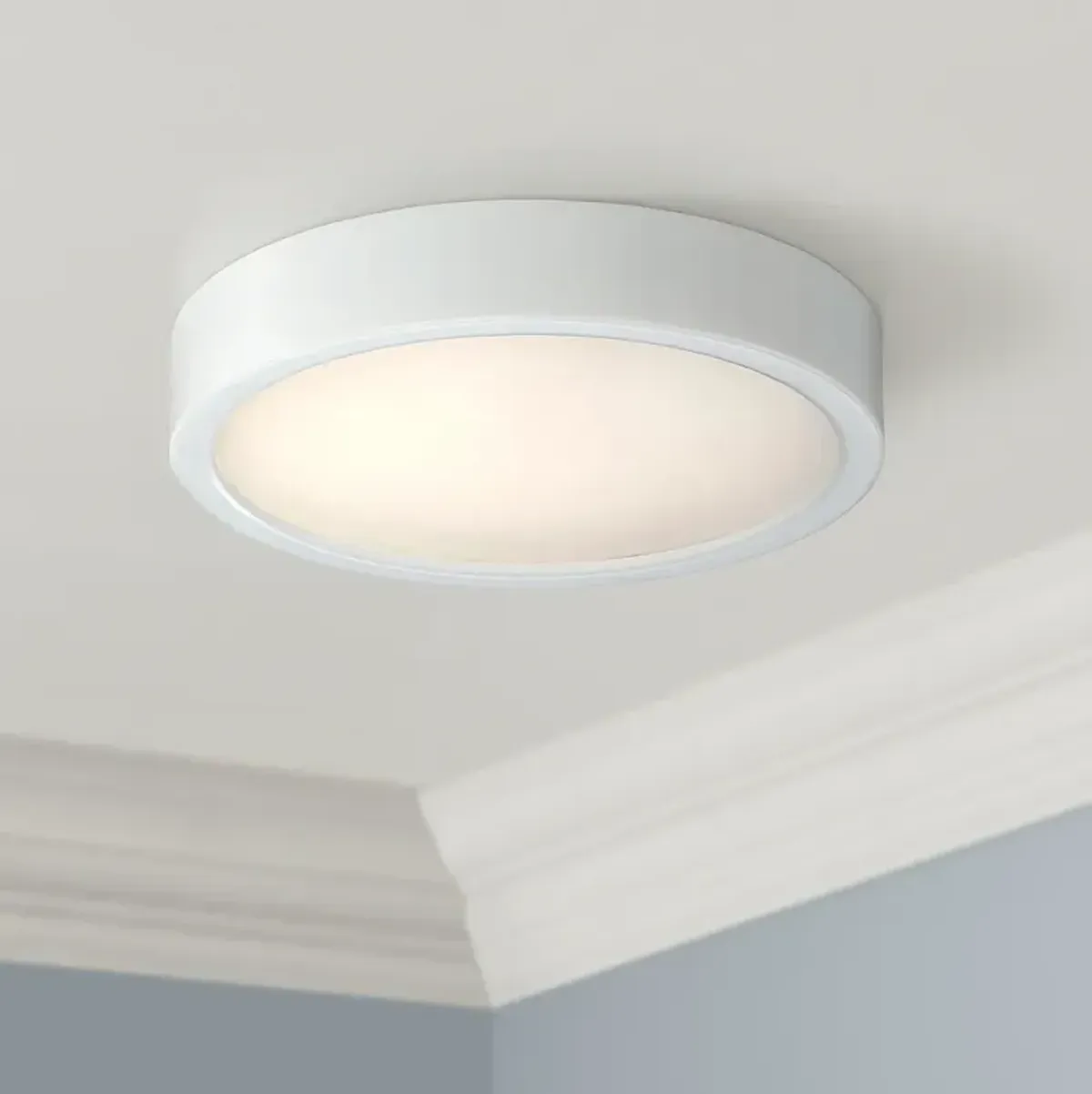 George Kovacs Puzo 8" Wide White LED Ceiling Light