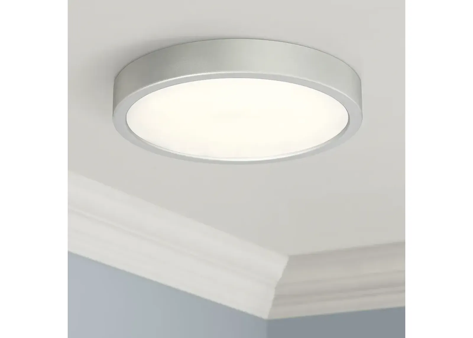 George Kovacs Puzo 10" Wide Silver LED Ceiling Light