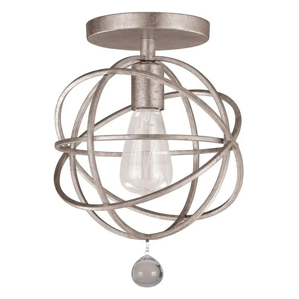 Solaris 1 Light Silver Semi-Flush