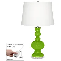 Neon Green Apothecary Table Lamp with Dimmer