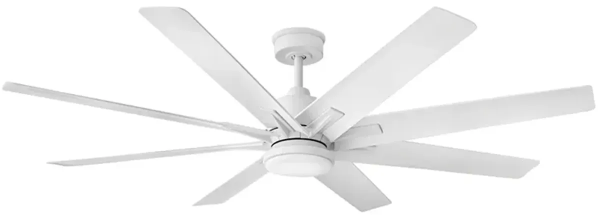 66" Hinkley Concur LED Wet Rated 8-Blade Matte White Smart Ceiling Fan