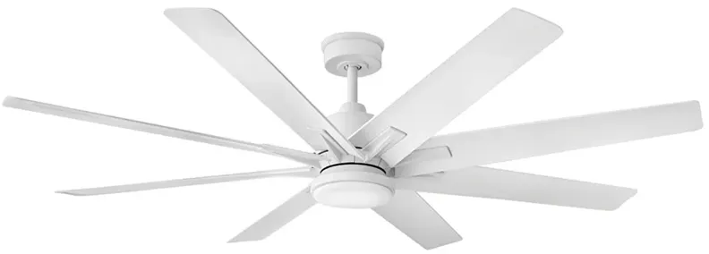 66" Hinkley Concur LED Wet Rated 8-Blade Matte White Smart Ceiling Fan