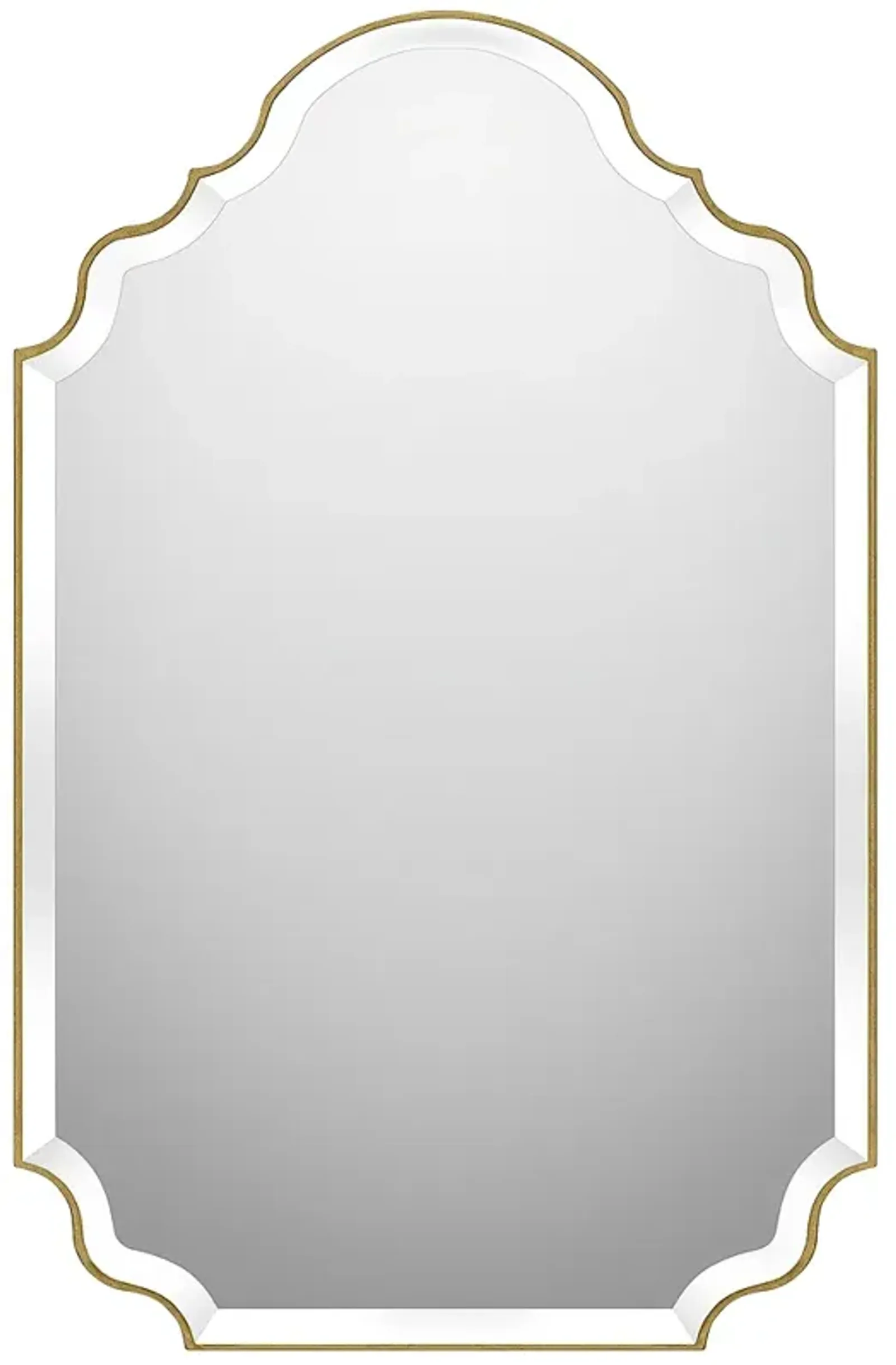 Quoizel Camille 36.5" x 23.5" Gold Arch Top Wall Mirror