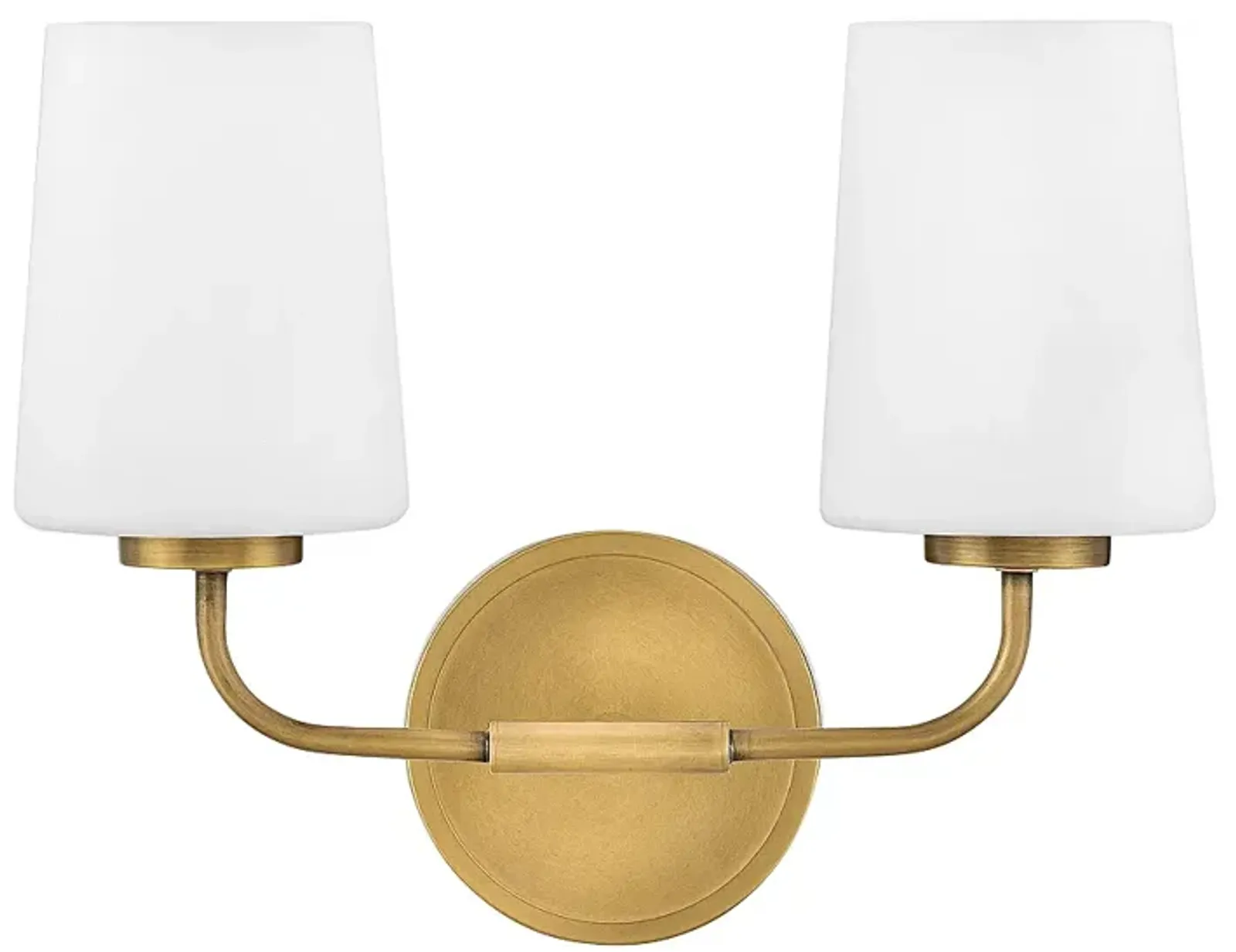 Lark-Kline 11"H Heritage Brass 2-Light Vanity Wall Sconce