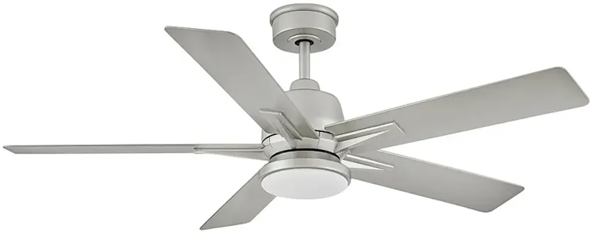 52" Hinkley Alta LED Wet Rated 5-Blade Brushed Nickel Smart Fan