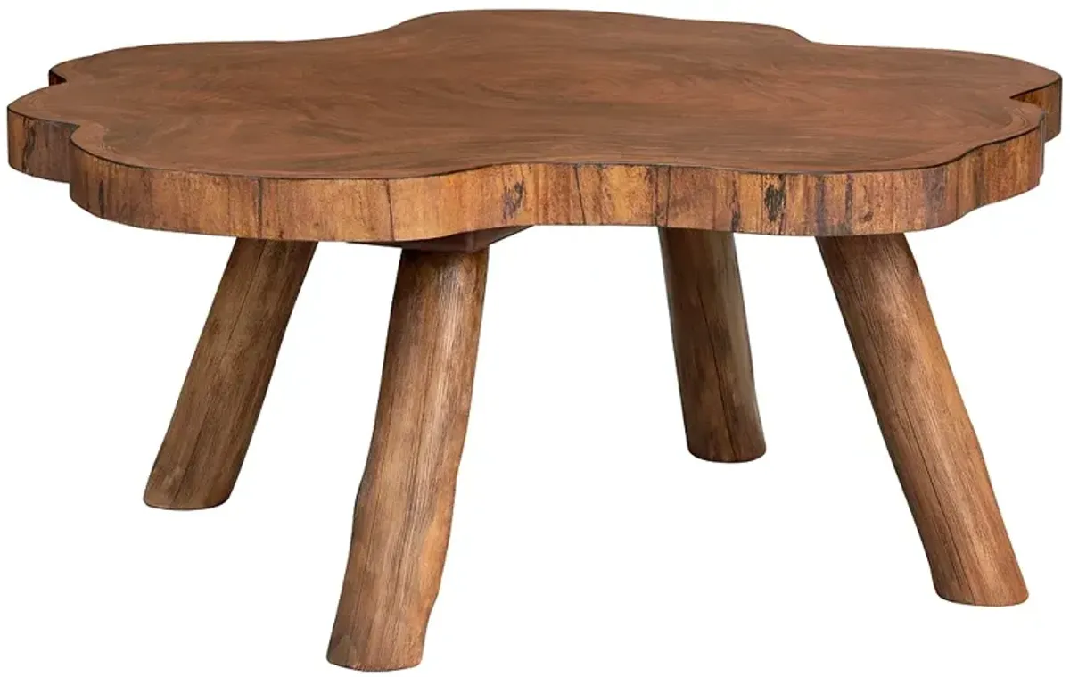 Crestview Collection Woodland Wooden Cocktail Table