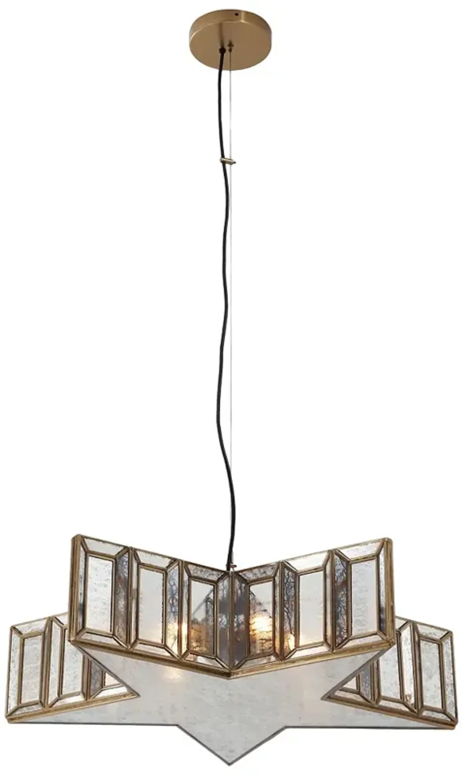 Minka Lavery Luce Stellare 5-Light 28.25-in Artisan Brass Pendant