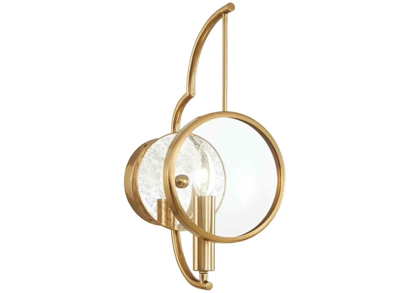 Minka Lavery Into Focus 1-Light 7-in Artisan Brass Wall Sconce