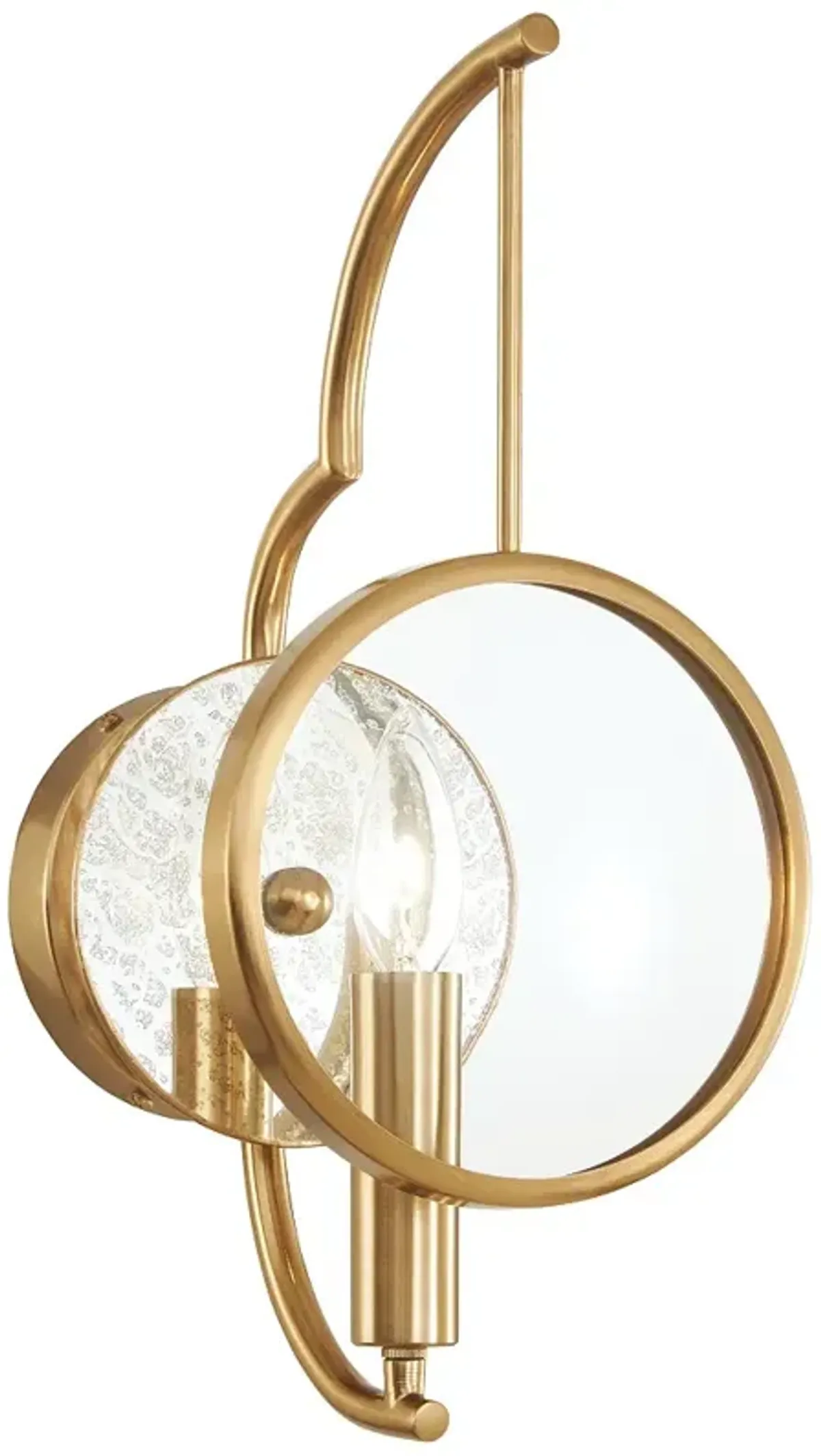 Minka Lavery Into Focus 1-Light 7-in Artisan Brass Wall Sconce