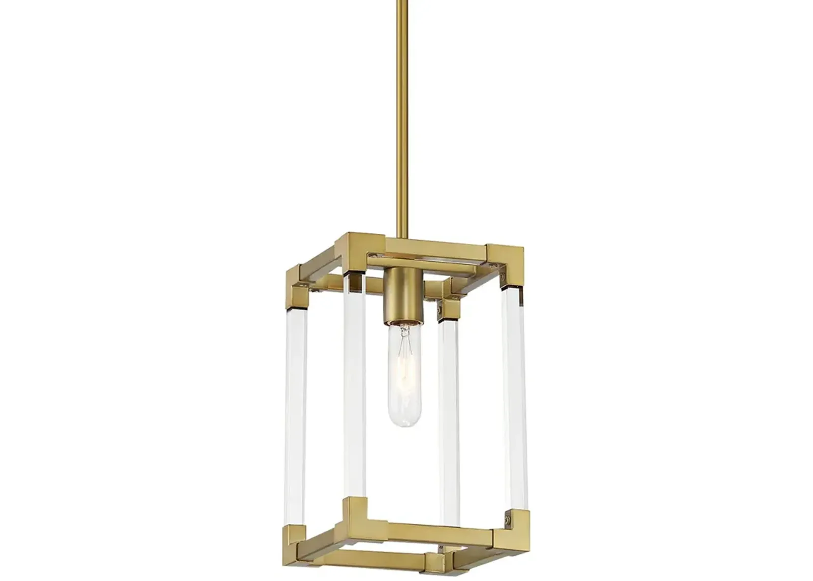 Vantage Oro District 1-Light Soft Brass Mini Pendant