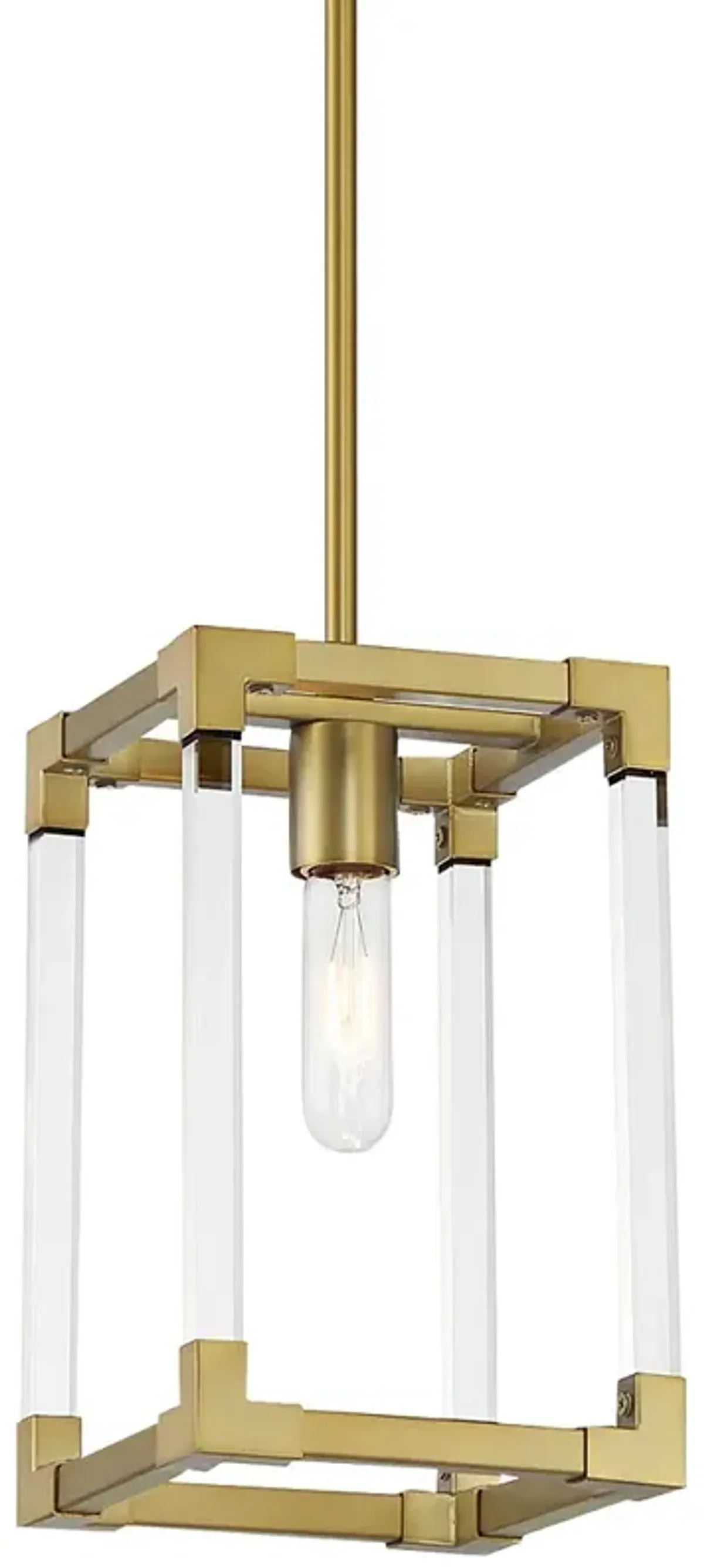 Vantage Oro District 1-Light Soft Brass Mini Pendant