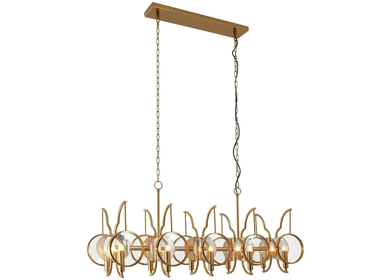 Minka Lavery Into Focus 10-Light 46-in Artisan Brass Island Chandelier