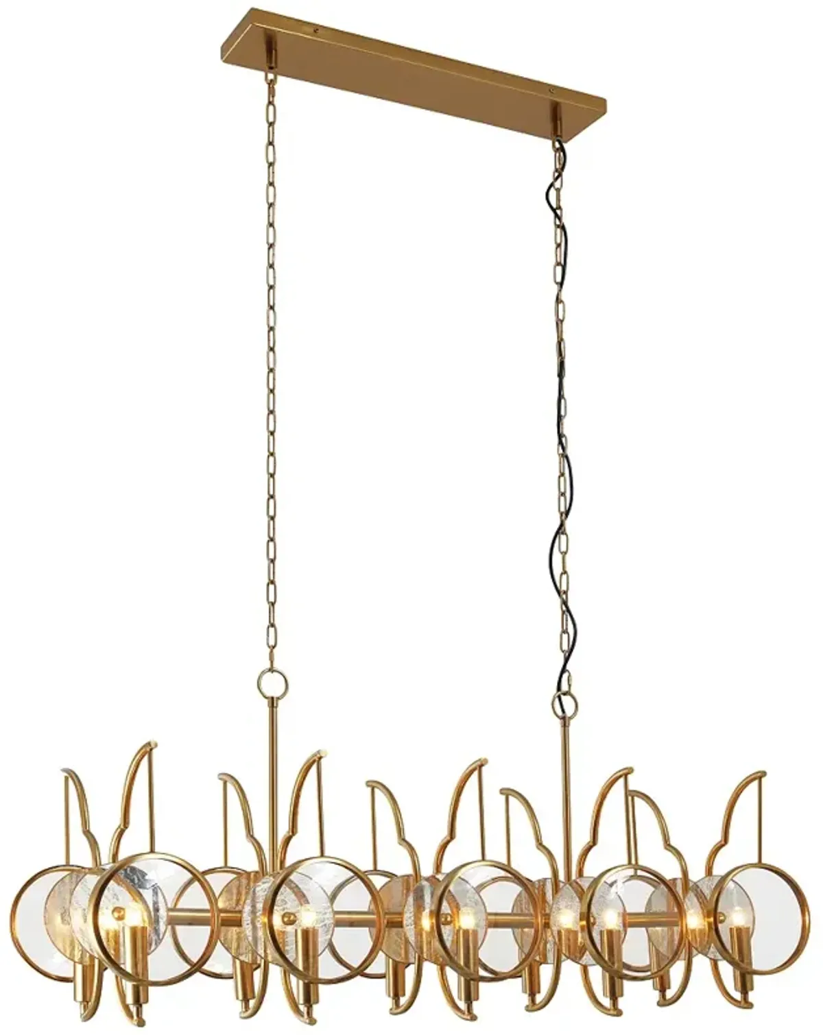 Minka Lavery Into Focus 10-Light 46-in Artisan Brass Island Chandelier