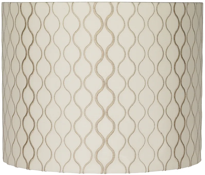 Embroidered Hourglass Lamp Shade 14x14x11 (Spider)