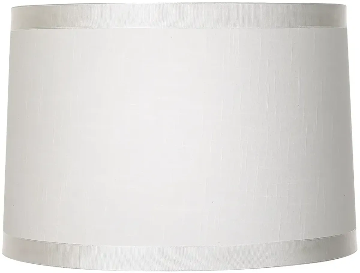 Springcrest Marlee White Ribbon Trim Tapered Drum Shade 15x16x11 (Spider)