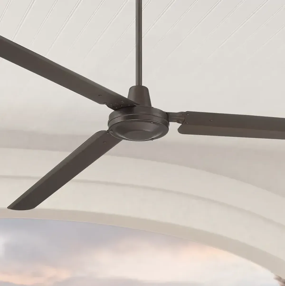 72" Casa Velocity Bronze Damp Large Modern Fan with Wall Control