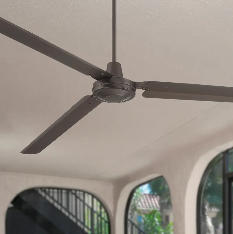 72" Casa Velocity Bronze Damp Large Modern Fan with Wall Control
