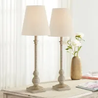 Loreno Whitewash Buffet Lamps Set of 2