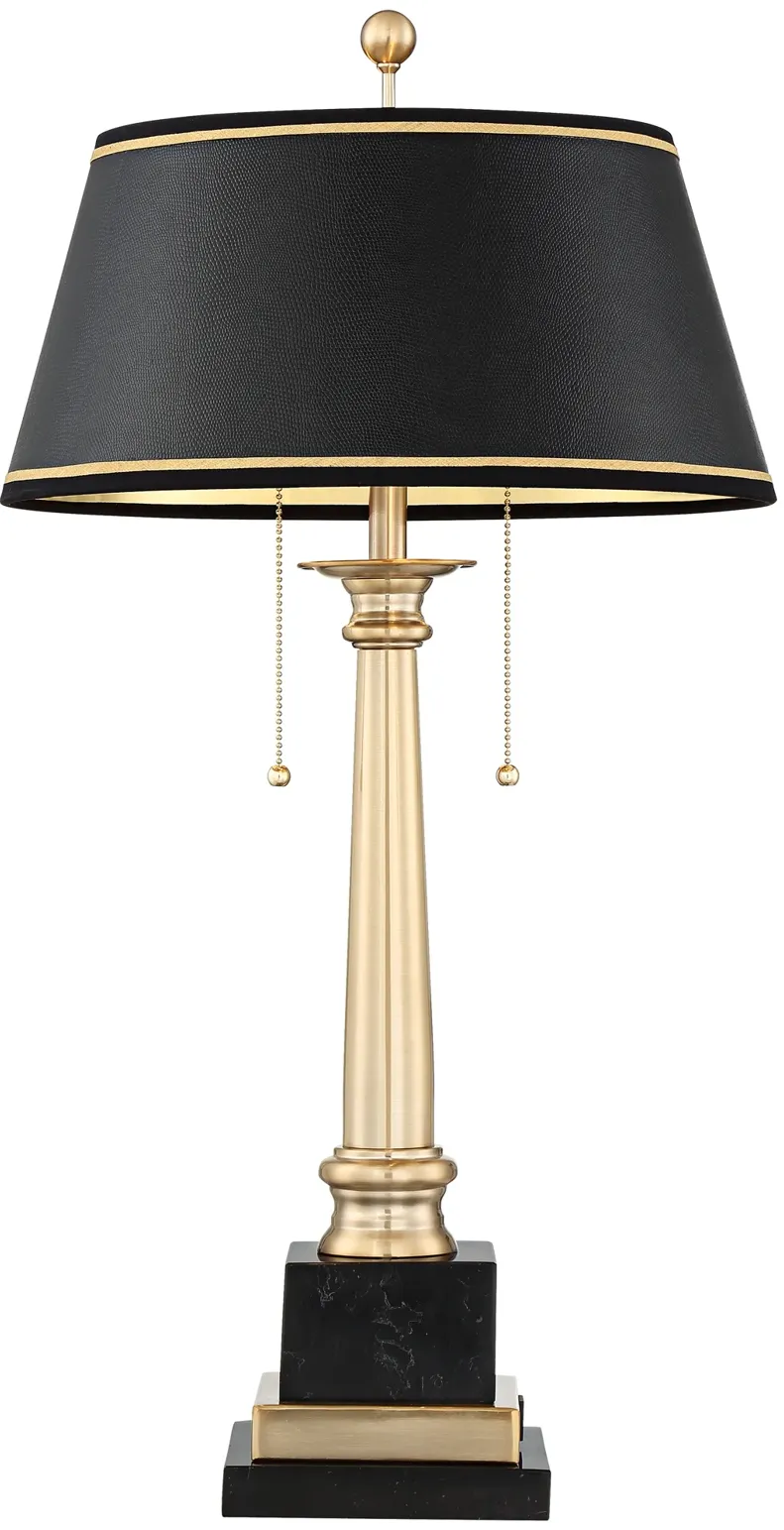 Barnes and Ivy Georgetown 28 1/2" Brass Traditional Lamp with USB Port