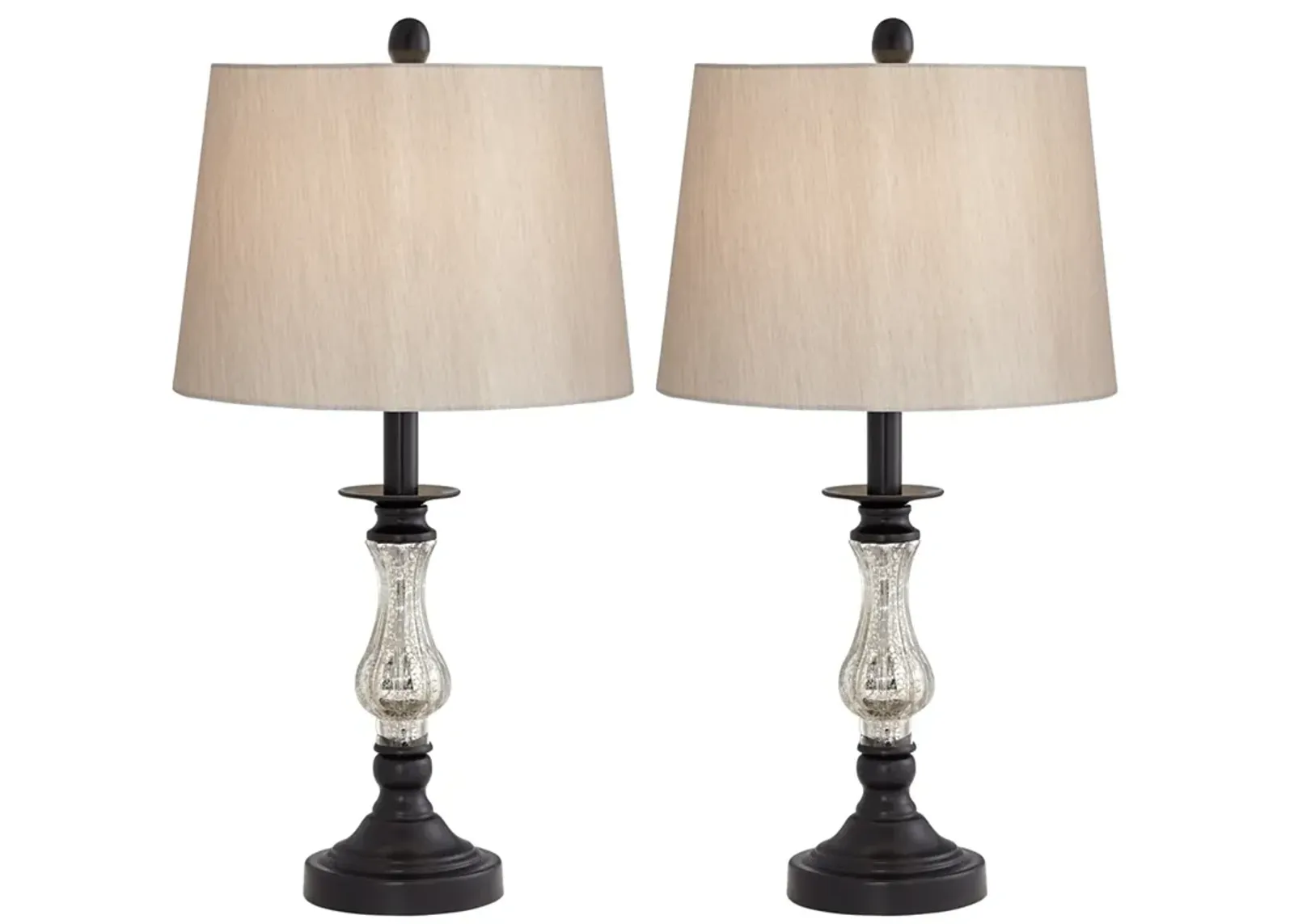 Barnes and Ivy 24" High Mercury Glass Accent Table Lamps