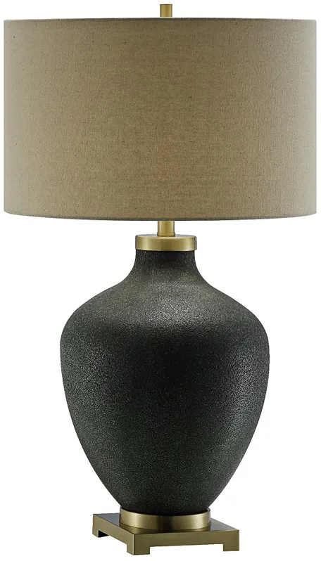 Crestview Collection Liam Black Pitted Glass Table Lamp