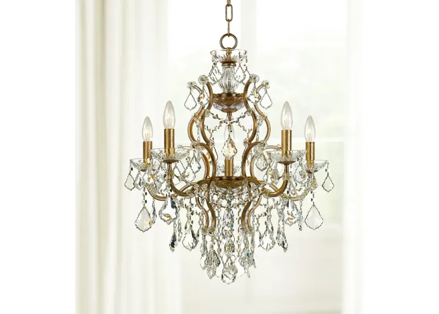 Crystorama Filmore 23" 6-Light Traditional Gold and Crystal Chandelier